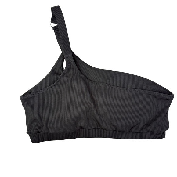 ZAFUL Black One-Shoulder Ribbed Crop Top XL - Picture 2 of 8